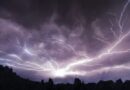 Dramatic footage shows a house collapsing due to a thunderstorm