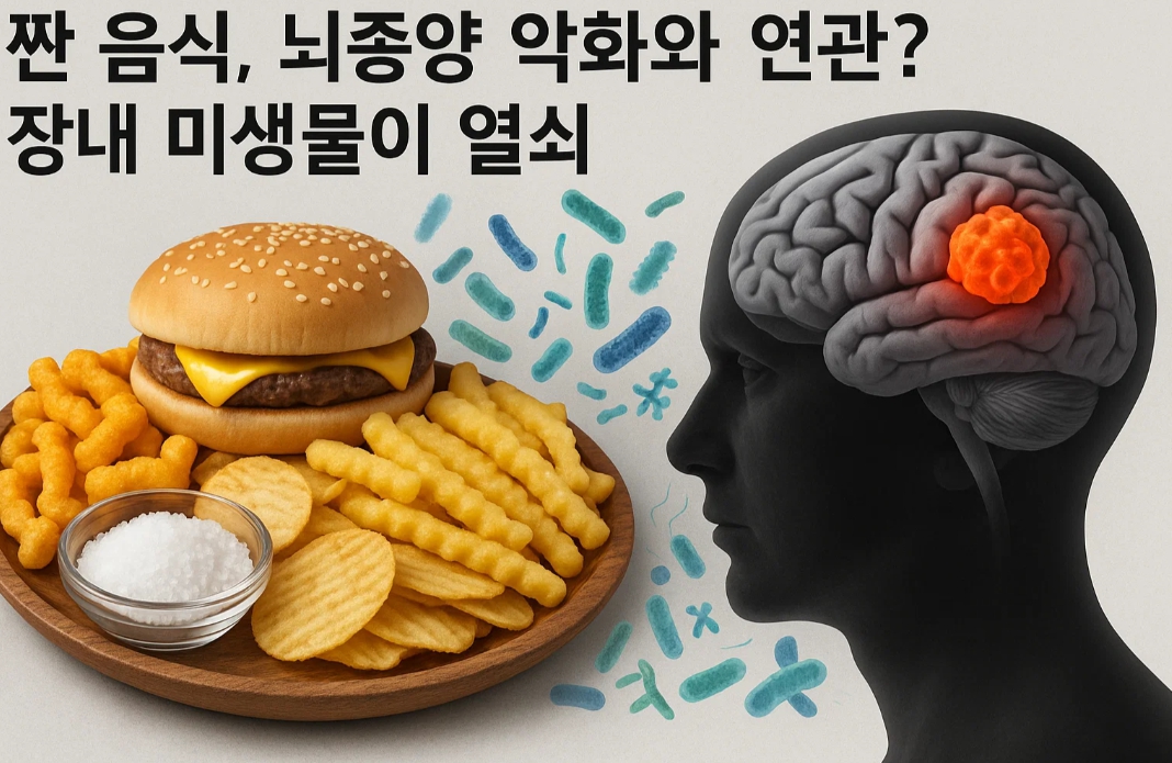 짠 음식, 뇌종양 악화와 연관? 장내 미생물이 열쇠