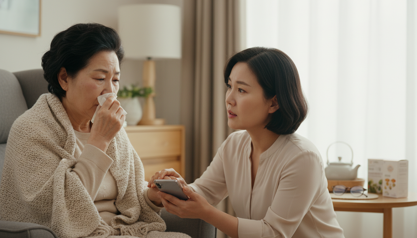 노인 폐렴, 감기처럼 보여도 바로 병원 가야 하는 신호