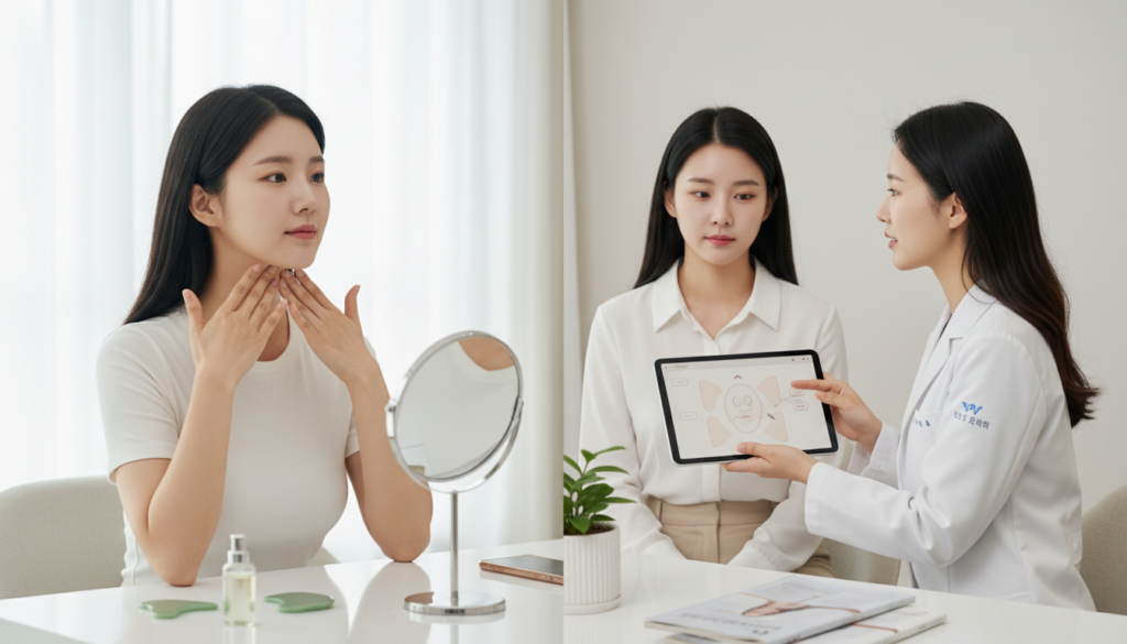 이중턱, 마사지로 되는 경우와 지방 시술을 고민해야 하는 경우