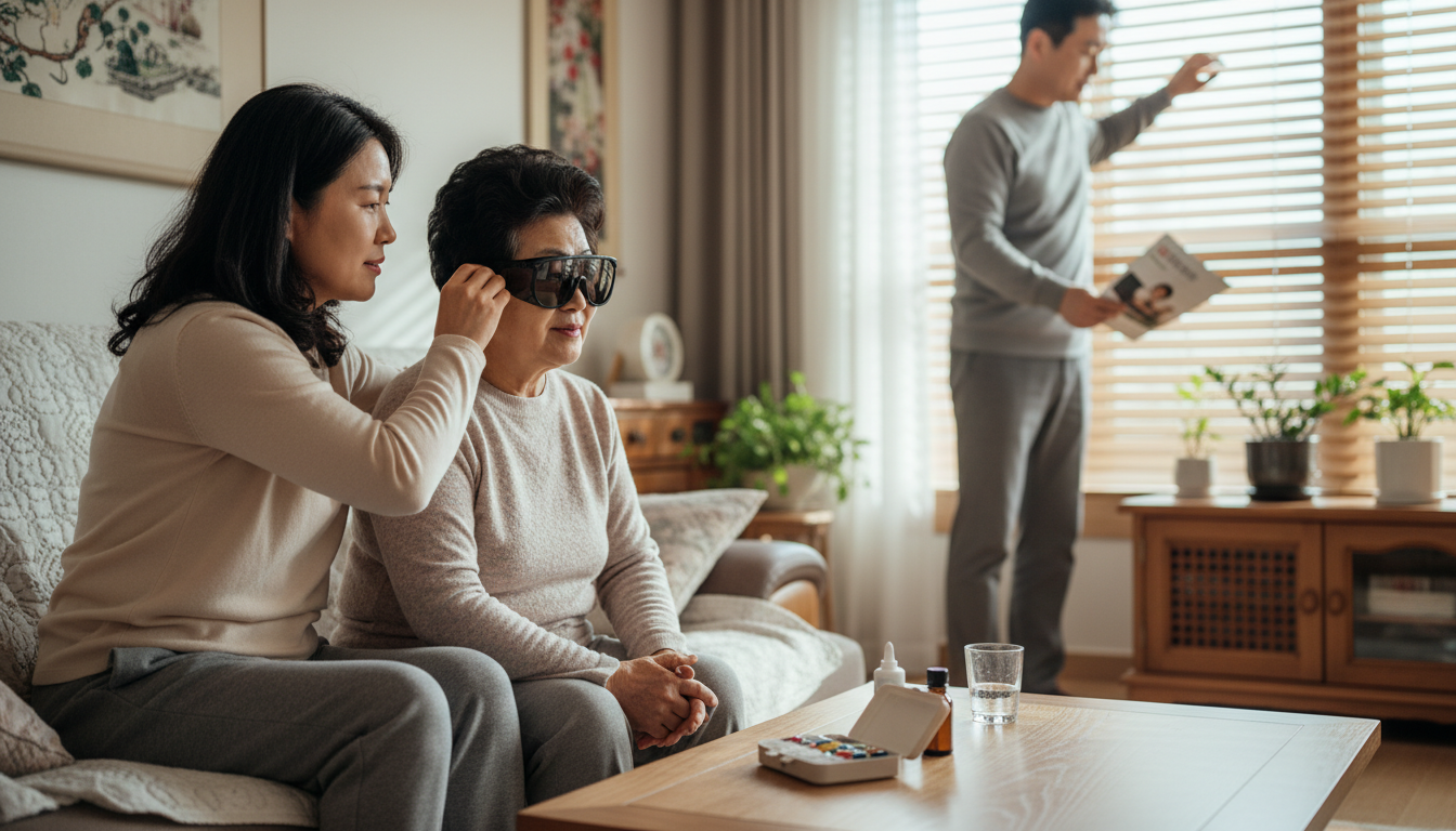 백내장 수술 뒤 가족이 챙겨야 할 일상 관리